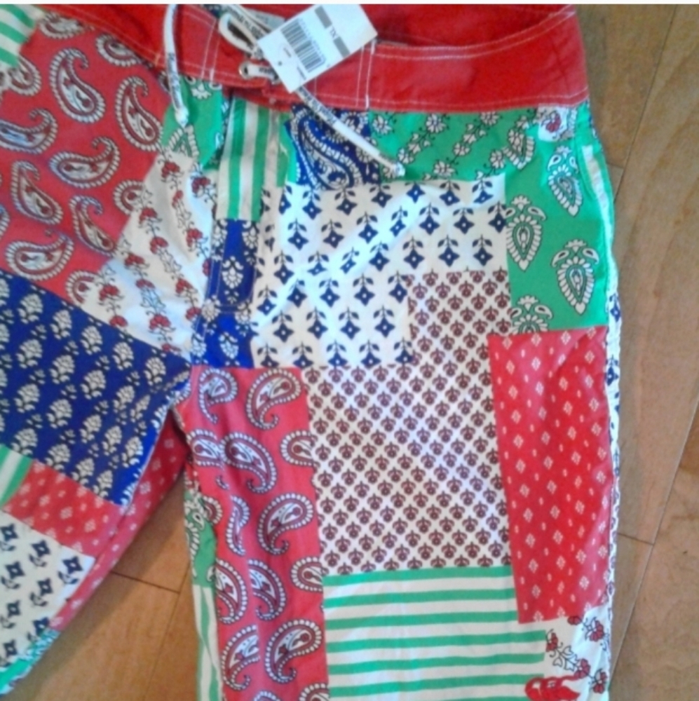 Preppy Canterbury of New Zealand 1904 Mens Cotton Shorts Patchwork Plaid XL NWT - Picture 6 of 7